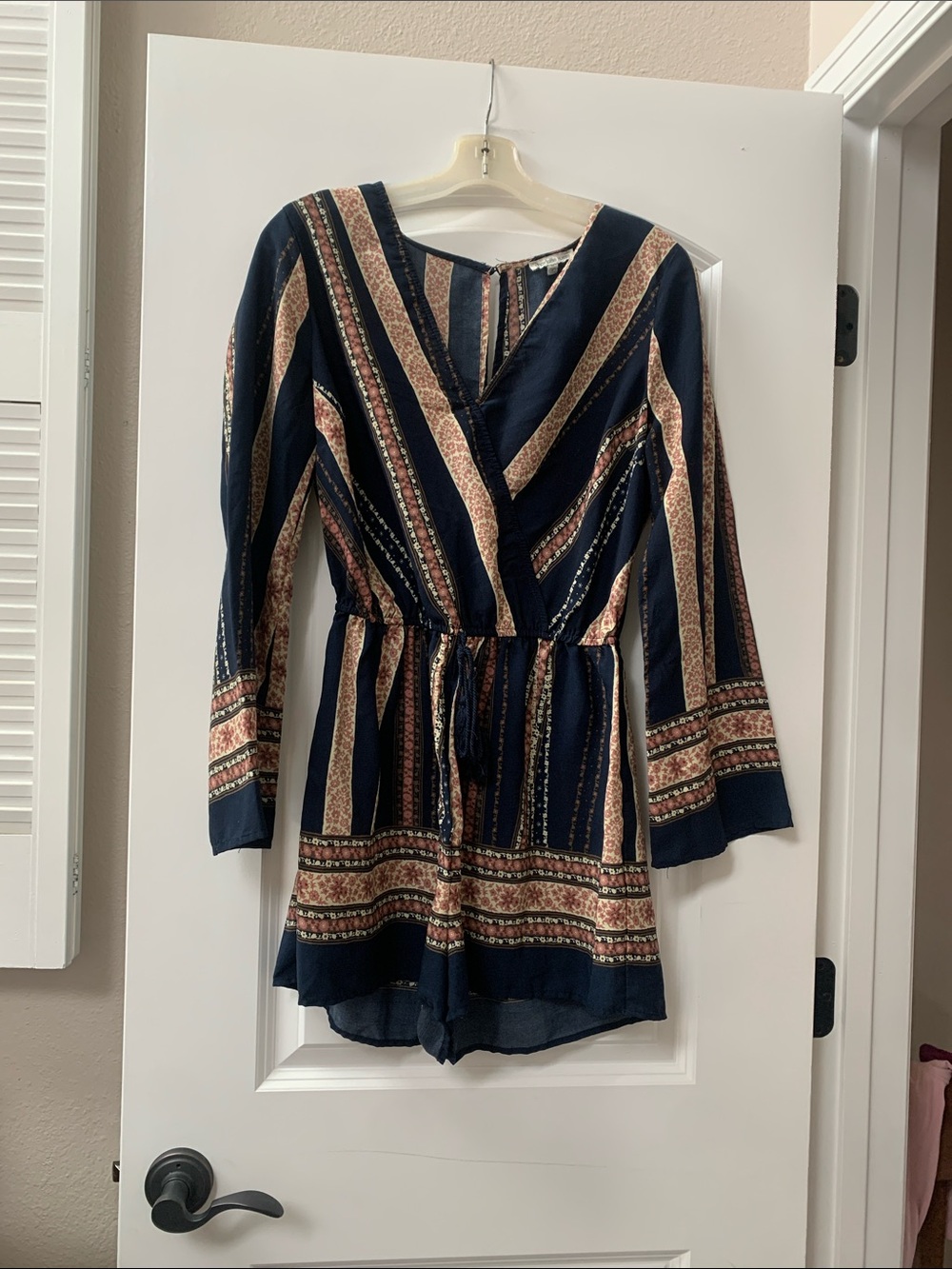 Flowing romper with open back
